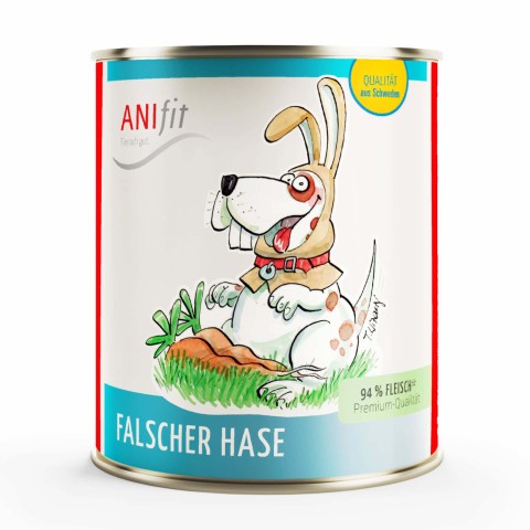 Hund Hundefutter Nassfutter Falscher Hase 810g 6 Stück -1- Anifit