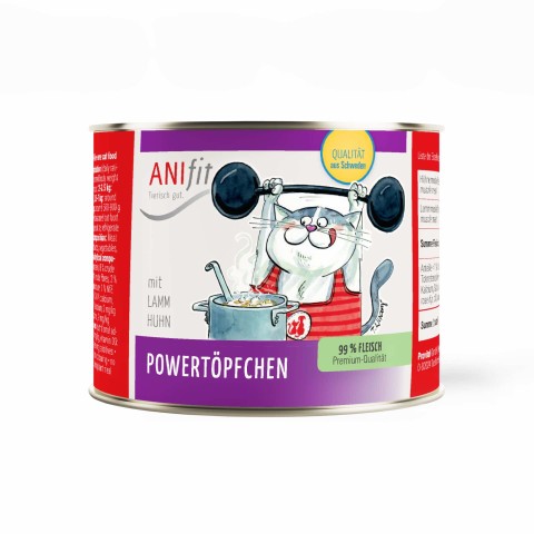 Katze Nassfutter Powertöpfchen 200g 6 Stück -1- Anifit