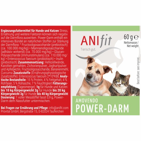 Hund Katze Nahrungsergänzungen Schonkost Hund Schonkost Katze Power-Darm 60g 1 Stück -4- Anifit